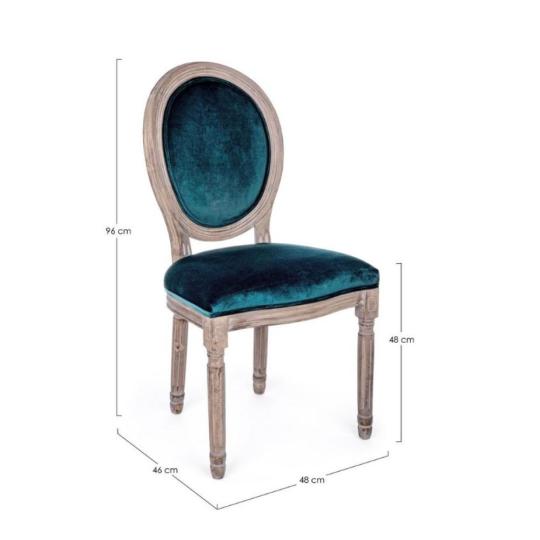 okrugla opierka klasicky modry leskly zamatovy caluneny stolicka jedalenska stolicka provansalska provensalska mediteransky country elegantny nabytok vintage kuchyna.jpg